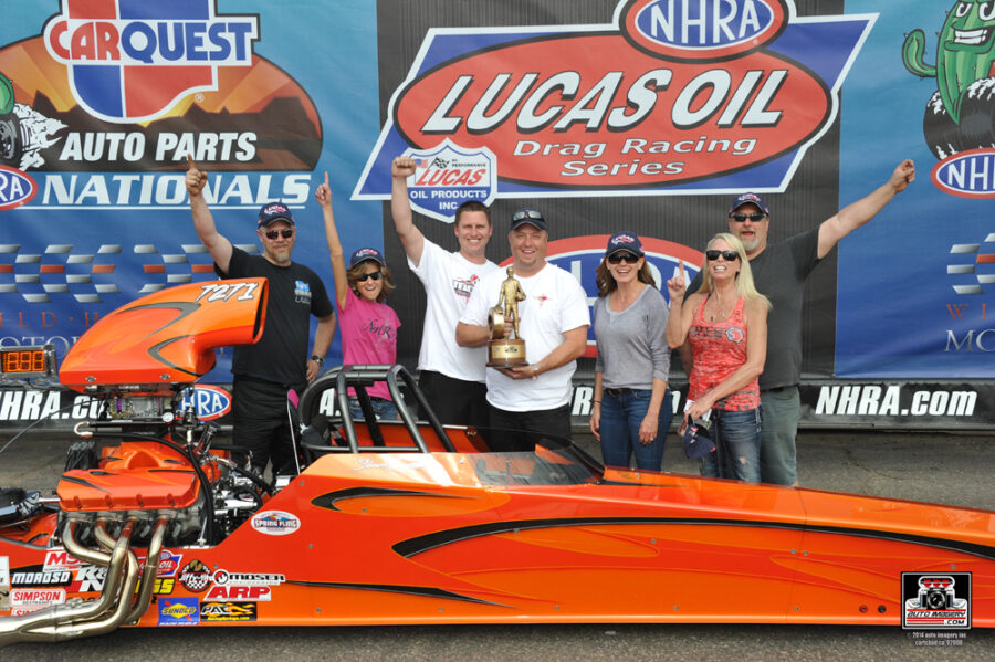 Shane Thompson, Super Comp Winner at the NHRA CARQUEST Auto Parts Nationals
